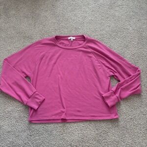 Beyond Yoga Crewneck Sweatshirt Womens S Pink Relaxed Lounge‎ Casual Sporty